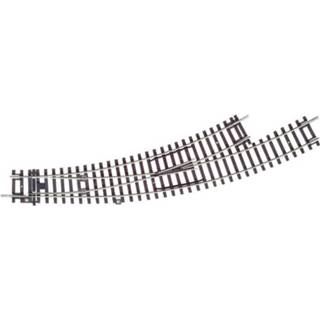 👉 H0 Piko A-rails 55227 Gebogen wissel, Links Met handbediening 30 Â° 384 mm 4015615552277