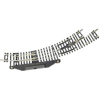 👉 N Fleischmann rails (zonder ballastbed) 22273 Gebogen wissel, Elektrisch, Links 42 Â° 194.6 mm, 228.2 mm 9005033222734