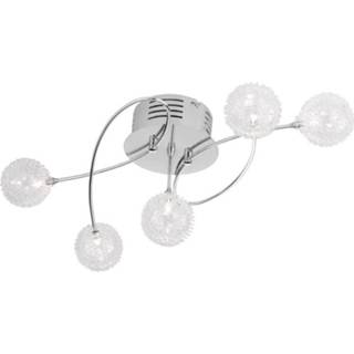 👉 Plafondlamp chroom Halogeen G4 70 W LeuchtenDirekt Bubblz 50183-17 4043689897260