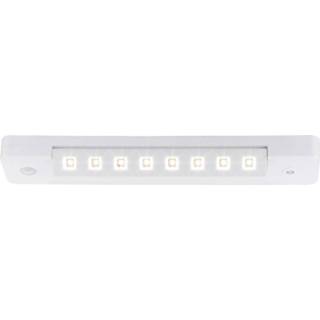 👉 Bewegingsmelder wit chroom LED-kastlamp met werkt op batterijen 1.6 W Warm-wit (mat) Paulmann 70638 4000870706381