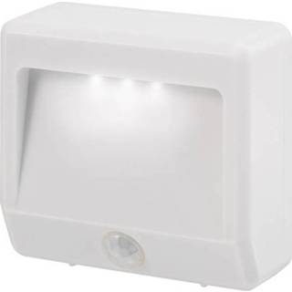 Renkforce Girona EMN404PIR LED-nachtlamp met bewegingsmelder Rechthoekig LED Koud-wit Wit