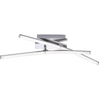 👉 LeuchtenDirekt Simon 11270-55 LED-plafondlamp Energielabel: LED (A++ - E) 10 W Warm-wit Staal