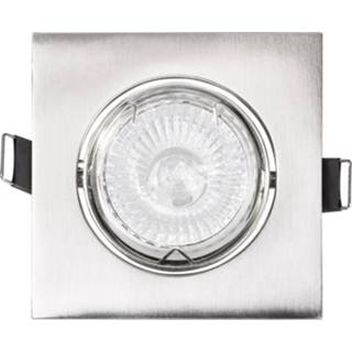 Chroom Inbouwring Halogeen GU10 35 W 230 V (geborsteld) Basetech CT-3112 4016138809145