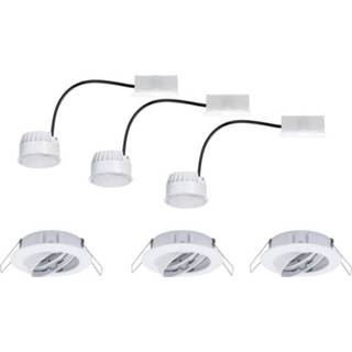 👉 Wit Paulmann Coin 93978 LED-inbouwlamp Set van 3 20.4 W Warm-wit (mat) 4000870939789