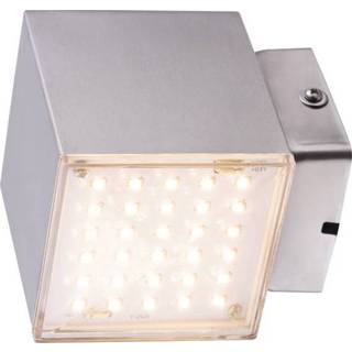 👉 Heitronic Kubus 35272 Buiten LED-wandlamp 7 W Energielabel: LED (A++ - E) Warm-wit RVS
