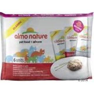 👉 Katten voer Almo Nature Classic Maaltijdzakjes Multipak Kattenvoer 6 x 55 g - 3 smaken Kip 8001154125269 8001154125252