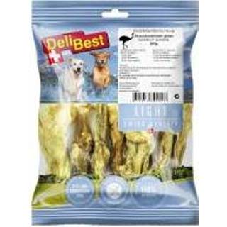 👉 Honden snack 200g Light Struisvogelpezen DeliBest Hondensnack