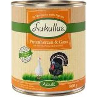 👉 Honden voer Lukullus Kalkoenhart & Gans Hondenvoer - 6 x 800 g 4260358510590 4260077048152