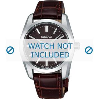 👉 Horlogeband bruin leder leather Dark Brown Seiko SBGR089J / 9S65 00B0 Donkerbruin 19mm + stiksel 8719217090460