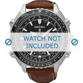 👉 Horlogeband seiko donkerbruin wit bruin leder SSG005P1 / 8B92 0AK0 22mm + stiksel 8719217090361