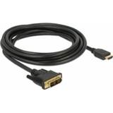 👉 Kabel adapter zwart DeLOCK 85585 3m DVI HDMI Type A (Standard) video 4043619855858