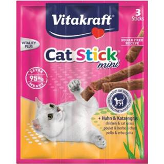 Active Vitakraft Cat-stick Mini Kip-Kattengras 3 stuks 4008239721174