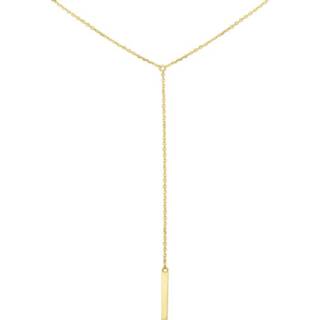 👉 Halsketting Geelgouden Anker Collier met Langwerpige Bar Hanger