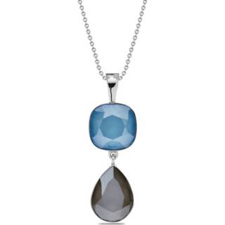 👉 Blauw grijs kristal active Spark Jewelry Ketting met en Swarovski Kristallen