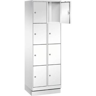 👉 Locker metalen POLAR met 8 vakken (30 cm breed per vak)