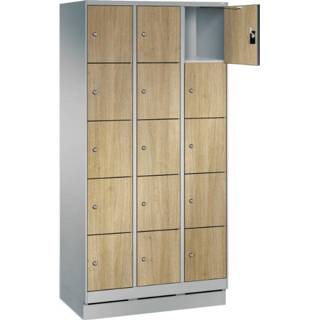 👉 Locker houten MDF EVOLO met 15 smalle vakken (MDF) 7091133538143