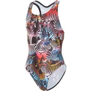 👉 Maru Girl's Zany Zebra Rave Back Swimsuit - Zwemkleding voor kinderen