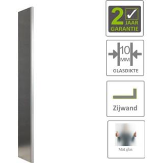 👉 Zijwand glas aluminium hoekprofiel mat NANO Antikalk coating BWS Geheel met 35x200 cm 10mm 8719304331278