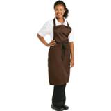 Whites halterschort polyester-katoen mokka B428 Whites halterschort polyester-katoen mokka 5050984407291