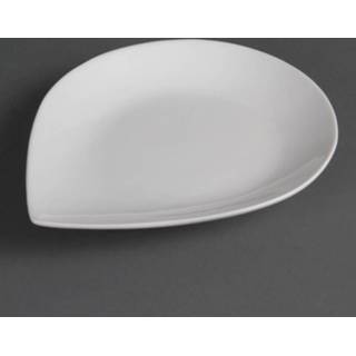 👉 Bord Olympia Whiteware druppelvormige borden 31 x 24,5cm - 4 5050984176210 5050984176227
