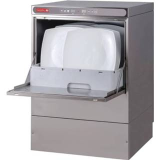 👉 Vaatwasmachine m Gastro Maestro 50x50cm 400V met afvoerpomp, zeepdispenser en breaktank