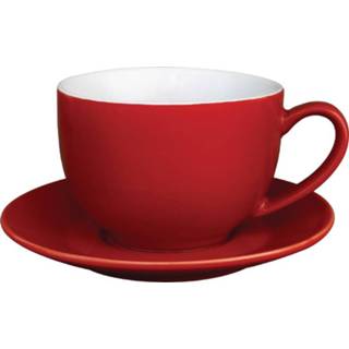 👉 Rood Olympia cappuccino kop 34cl - 12 5050984388354