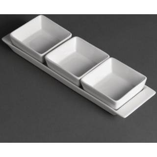 👉 Schaal wit Olympia Whiteware + 3 bakjes - 2 5050984128547