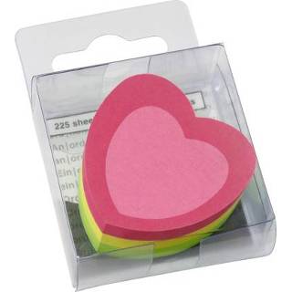 👉 Info shaped sticky notes 50x50mm hart assorti 225 vel