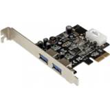 👉 StarTech.com 2-poorts PCI Express (PCIe) SuperSpeed USB 3.0-kaartadapter met UASP LP4-voeding