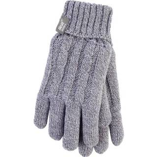 👉 Glove grijs vrouwen Ladies cable gloves s/m l grey