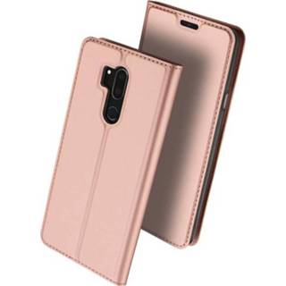 👉 Portemonnee roze goud kunstleer bookwallet flip hoes Dux Ducis pro serie slim wallet roze/goud voor de LG G7 ThinQ 669014995889