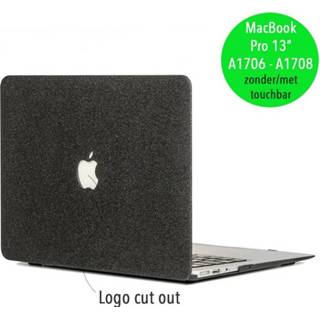 👉 Coverhoes zwart kunststof Glitter hardcase hoes Lunso cover voor de MacBook Pro 13 inch (2016-2018) 635131436543