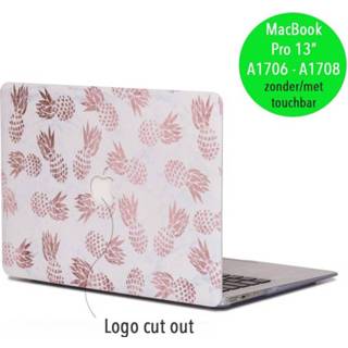 👉 Coverhoes kunststof Fruity Marble hardcase hoes wit Lunso cover voor de MacBook Pro 13 inch (2016-2018) 641243961187