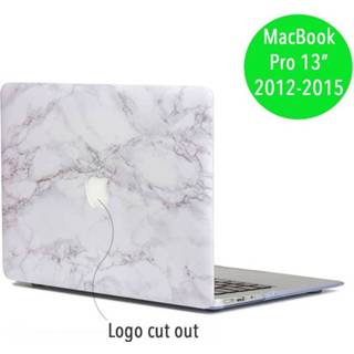 👉 Hardcase hoesje wit kunststof licht marmer hoes Lunso marmeren voor de MacBook Pro Retina 15 inch (2016-2018) 660042279491