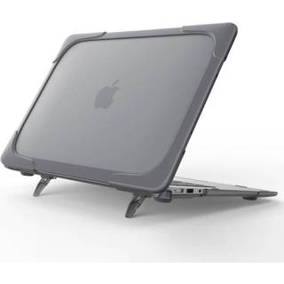 👉 Hardcase hoesje grijs kunststof hoes Sterke met pootjes voor de MacBook Air 13 inch 660042278234