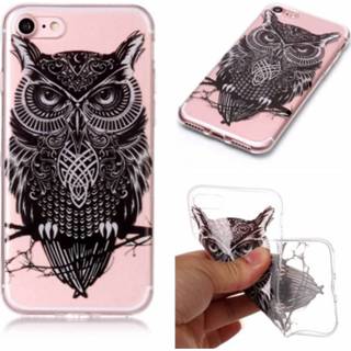 Uil softcase hoes zwart voor de iPhone 7 en 8 660042278579