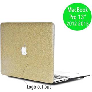 👉 Hardcase hoesje goud kunststof glitter hoes Lunso voor de MacBook Pro Retina 13 inch (2012-2015) 660042279408