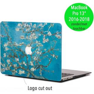 👉 Hardcase hoesje kunststof hoes zwart Lunso Van Gogh amandelboom voor de MacBook Pro Retina 13 inch (2016-2018) 660042279521
