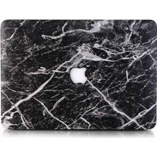 👉 Coverhoes zwart wit kunststof hardcase hoes Lunso - cover MacBook Pro 13 inch (2012-2015) Marble Cosmos 635131881299