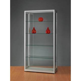 👉 Vitrine active Stofdichte 1000 198x100cm zonder spots incl. 4 legborden