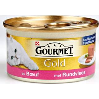 Kattenvoer goud Gourmet Gold - Rund 85 gram 3010470170469