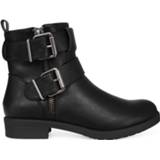 Poelman PS Platte enkellaars zwart vrouwen CJ582309 Platte enkellaarsjes zwart vrouwen PS Poelman enkellaars CJ582309 2013000197951