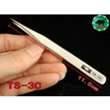 👉 Tweezer Japanese RHINO TS-3C Tweezers Length 11.5cm High-precision Super Hard Sharp Forceps for Repairing Watch or Mobile Tools