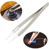 👉 Tweezer steel High Quality Stainless Ceramic Tweezers Heat Resistant Non Conductive Pointed Tip DIY Tools Hot Selling