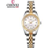 👉 Watch zilver vrouwen CHENXI Women Golden & Silver Classic Quartz Female Elegant Clock Luxury Gift Watches Ladies Waterproof Wristwatch