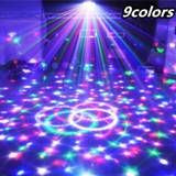 👉 Discolaser TRANSCTEGO 9 Colors 27W Crystal Magic Ball Led Stage Lamp 21 Mode Disco Laser Light Party Lights Sound Control DMX Lumiere