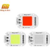 Floodlight rood donkergroen blauw geel wit [MingBen]LED COB Lamp Chip 110V 220V 20W 30W 50W Smart IC DIY For LED Decoration Red Green Blue Yellow Warm Day White