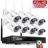 👉 Bewakingscamera ZOSI 8CH CCTV System Wireless 1080P HD NVR 8PCS 2.0MP IR Outdoor Waterproof P2P Wifi Security Camera Surveillance Kit