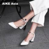👉 Dress vrouwen HOT Shoes High Heels Boat Wedding tenis feminino Summer Women Pointed Toe Pumps Side with Pearl 7.5CM