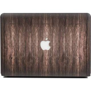 👉 Coverhoes houtlook donkerbruin hardcase hoes bruin kunststof Lunso - cover MacBook Air 13 inch 660042277114